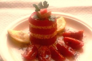Tortulet din peste sabie cu rosii