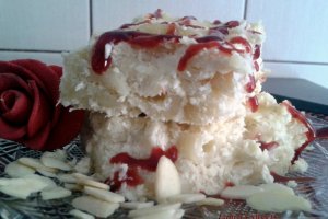 Budinca de branza cu lapte de cocos