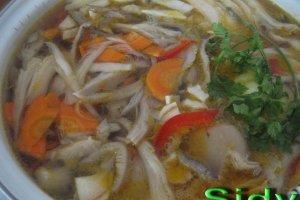 Bors din ciuperci pleurotus
