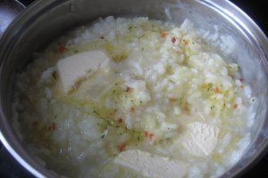 Cordon bleu pe pat de orez si zacusca de dovlecel