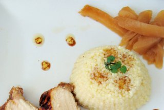 Pui balsamic cu cuscus