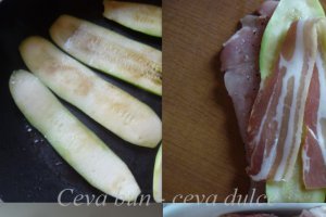 Rulouri de pui cu dovlecel si bacon