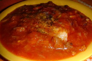 Pangasius cu ceapa si sos la cuptor