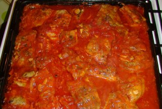 Pangasius cu ceapa si sos la cuptor