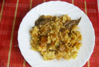 Paste din faina de malai cu carne de pasare