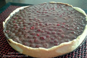 Tarta cu ciocolata si zmeura