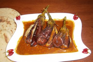 Curry cu vinete si susan-“Fried brinjal sesame curry”-reteta  srilankeza