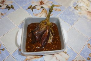 Curry cu vinete si susan-“Fried brinjal sesame curry”-reteta  srilankeza