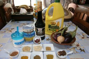 Curry cu vinete si susan-“Fried brinjal sesame curry”-reteta  srilankeza
