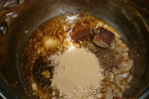 Curry cu vinete si susan-“Fried brinjal sesame curry”-reteta  srilankeza