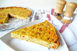 Tartă cu brânză şi legume