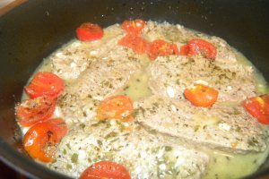 Vitel sote cu vin alb