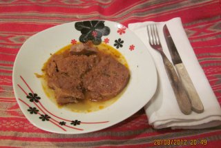 Pulpa de vitel fezandata in bere