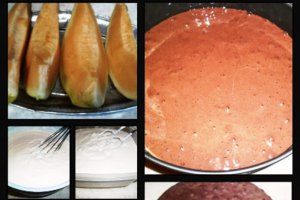 Tort  cu crema de pepene galben si cacao "de ziua Diei"