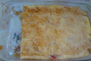 Placinta cu branza si piersici