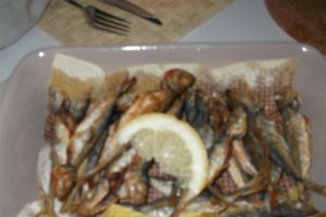Macrou (Carapau)cu orez tomat