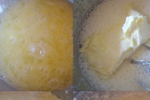 Tarta cu piersici si migdale