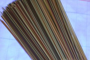 Spaghete tricolore cu ciuperci fripte