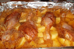 Carne de pui la cuptor cu cartofi