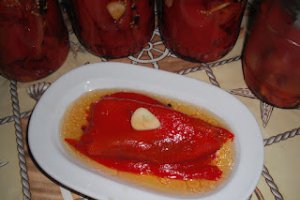 Ardei kapia copti la borcan