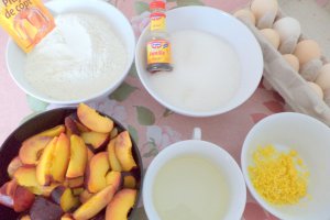 Pandispan cu nectarine