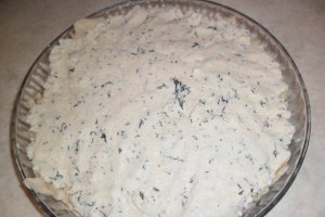 Budinca din foietaj cu piure de cartofi si branza