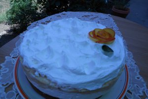 Tort cu Inka si crema de fructe