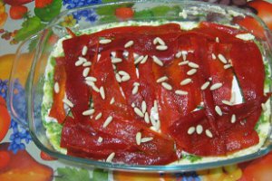 Aperitiv cu branza,dovlecei şi ardei