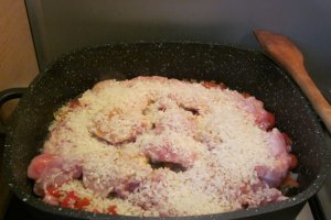 Pui cu legume, curry si orez