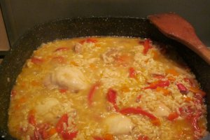 Pui cu legume, curry si orez