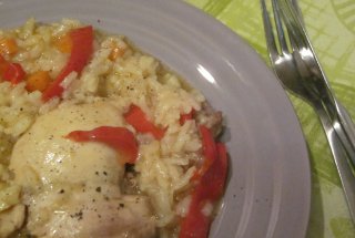 Pui cu legume, curry si orez