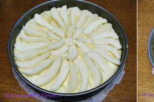 Tarta cu pere si budinca de vanilie