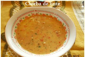 Ciorba de linte cu afumatura