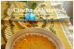 Ciorba de linte cu afumatura