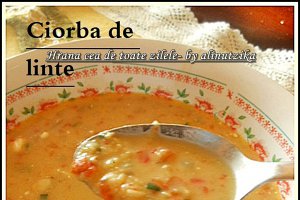 Ciorba de linte cu afumatura