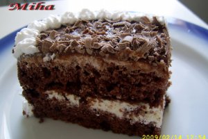 Tort cu blat de cacao si mousse de ciocolata