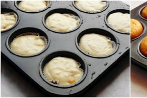 Muffins cu ciocolata alba