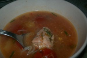 Ciorba de porc cu rosii cherry