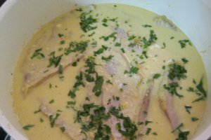 Pulpa de porc in sos de vin si lapte