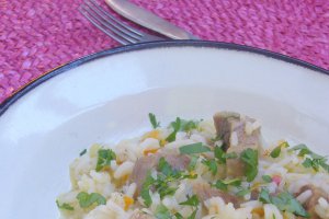 Pilaf de orez cu carne de porc