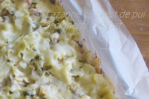 Lazanne cu piept de pui si ciuperci gratinat