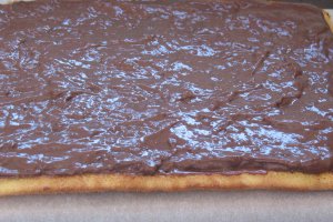 Prajitura pufoasa cu crema de ciocolata