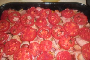 Cartofi cu kaizer si legume la cuptor (reteta cu numarul 100)