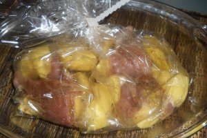 Pulpa de porc cu cartofi la cuptor