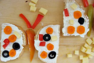 Sandwich-uri pentru copii: Fluture