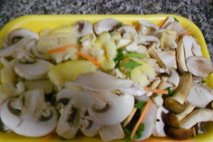 Ciuperci mixte in tigaie