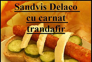 Sandvis Delaco cu carnat trandafir si mozzarella
