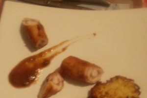 Piept de pui (Soprema de pollo) cu sos de tamarind si chiftelute de dovlecei