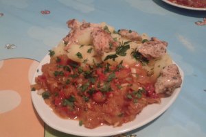 Mancarica de legume cu cartofi si piept de pui