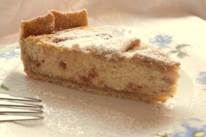 Tarta cu branza si zmeura